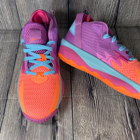 adidas Dame 8 x Chelsea Gray Point Gawd Purple/Orange/Blue mens sizes ID5764 - Picture 6 of 8